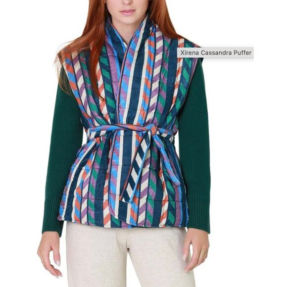 Xirena Cassandra Rhapsody Oversized Puffer Vest Neiman Marcus multicolor Small - Picture 1 of 6